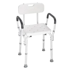 VEVOR Shower Chair, Shower Seat with Back, Adjustable Height Shower Stool, Shower Chair for Inside Shower Bathtub, Non-slip Bathroom Bench Bath Chair for Elderly Disabled Handicap, 350 LBS Capacity