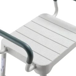 VEVOR Shower Chair with Armrest, 6-Level Height Adjustable Bath Seat for Inside Shower or Tubs, Non-Slip Bathroom Bathtub Chair for Elderly Disabled Injured, 400LBS Capacity