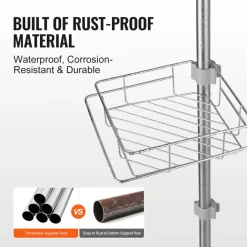 VEVOR Shower Corner Caddy Tension Pole, 42