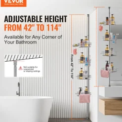VEVOR Shower Corner Caddy Tension Pole, 42