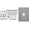 VEVOR Shower Curb Kit, 60"x48" Shower Pan Kit with 2" PVC Central Flange, Waterproof Membrane, Stainless Steel Grate and Joint Sealant, Shower Pan Slope Sticks Fit for Bathroom