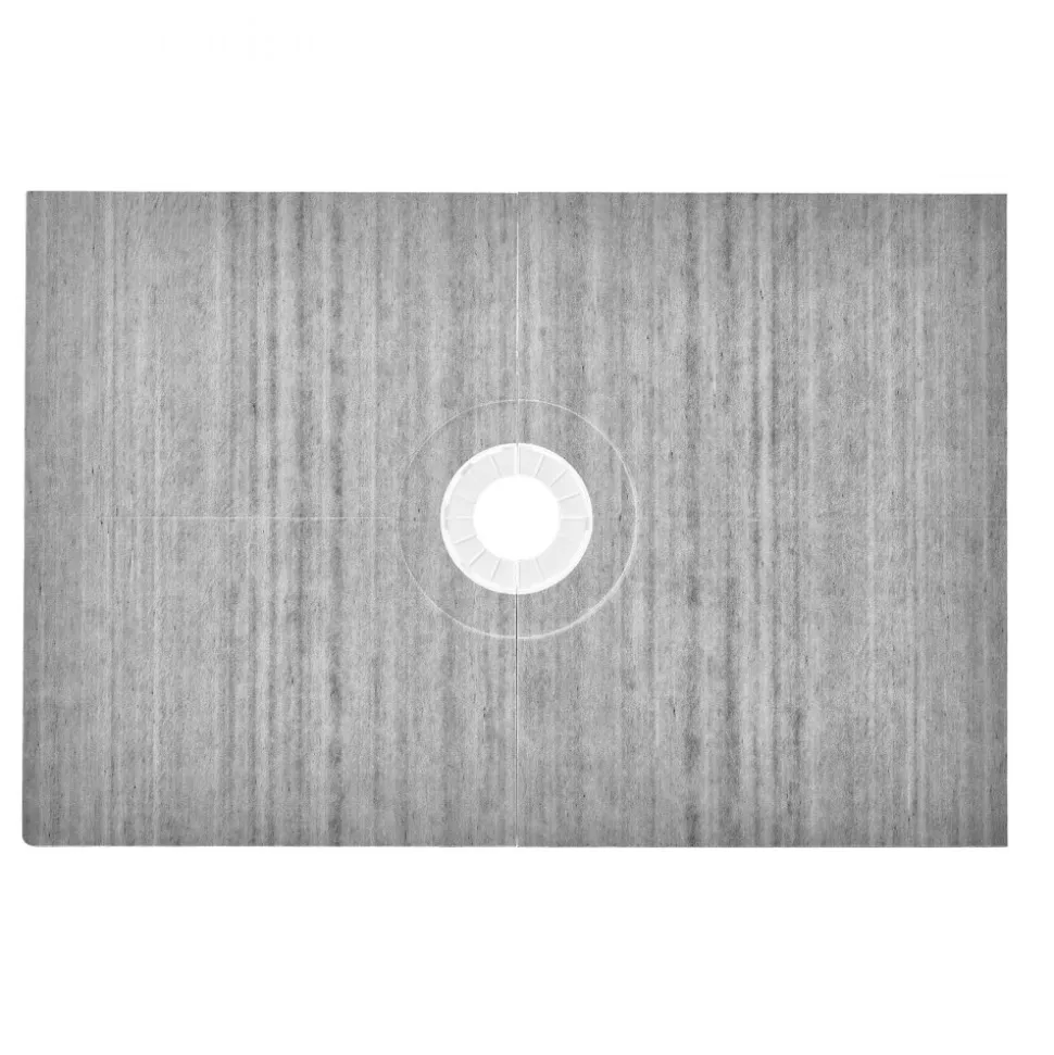 VEVOR Shower Curb Kit, 48"x72" Shower Pan Kit with 6.3" Central Drain, Lightweight EPS Shower Installation Kits with 2 Waterproof Cloths, Shower Pan Slope Sticks Fit for Bathroom