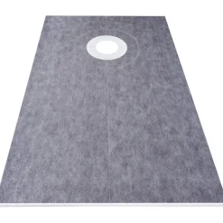 VEVOR Shower Curb Kit, 38"x60" Watertight Shower Curb Overlay with 4" ABS Offset Bonding Flange, 4" Stainless Steel Grate, 2 Cuttable Shower Curb and Trowel, Shower Pan Slope Sticks Fit for Bathro