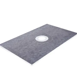VEVOR Shower Curb Kit, 38"x60" Watertight Shower Curb Overlay with 4" ABS Central Bonding Flange, 4" Stainless Steel Grate, 2 Cuttable Shower Curb and Trowel, Shower Pan Slope Sticks Fit for Bathr
