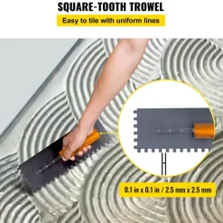 VEVOR Shower Curb Kit, 48"x72" Watertight Shower Curb Overlay with 4" ABS Central Bonding Flange, 4" Stainless Steel Grate, 2 Cuttable Shower Curb and Trowel, Shower Pan Slope Sticks Fit for Bathr