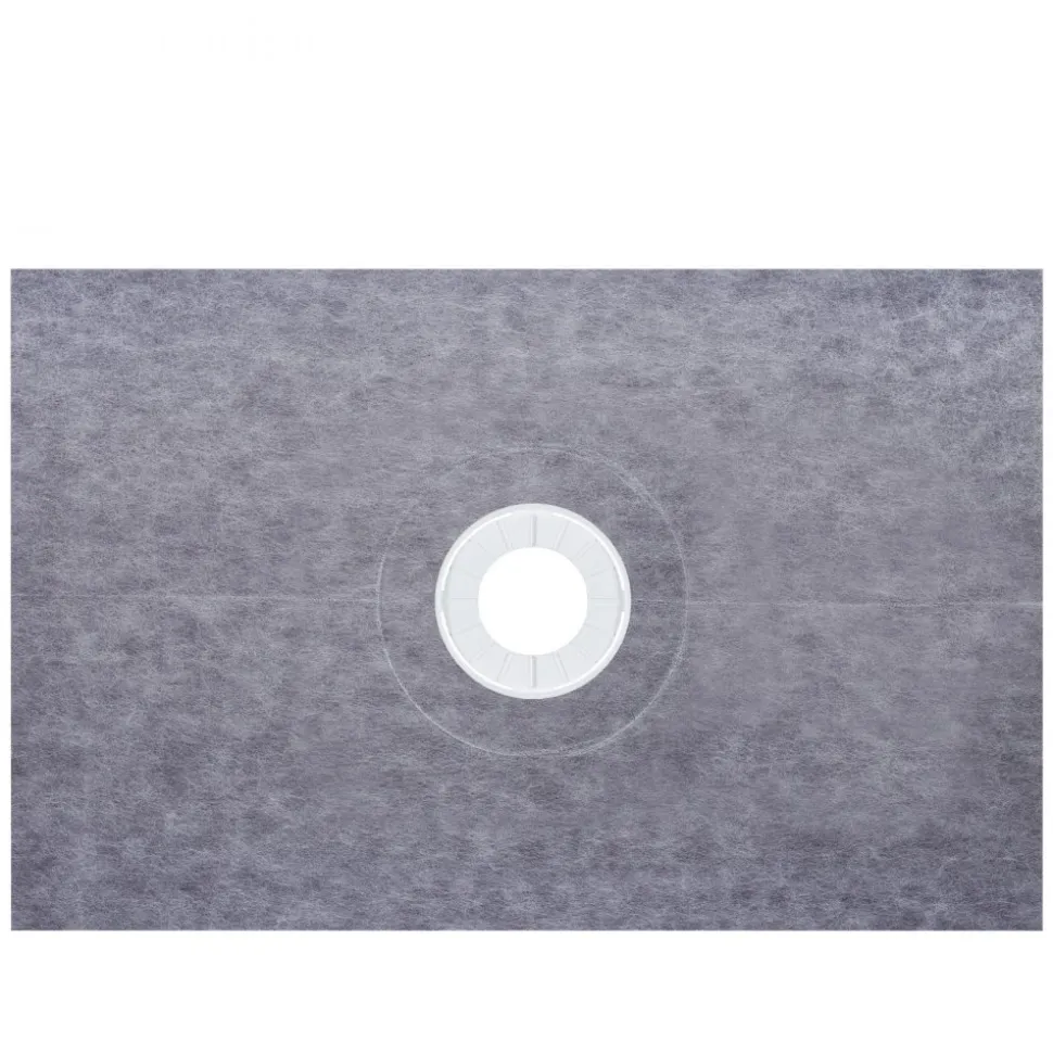 VEVOR Shower Curb Kit, 48"x72" Watertight Shower Curb Overlay with 4" ABS Central Bonding Flange, 4" Stainless Steel Grate, 2 Cuttable Shower Curb and Trowel, Shower Pan Slope Sticks Fit for Bathr