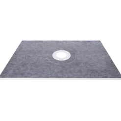 VEVOR Shower Curb Kit, 38"x60" Watertight Shower Curb Overlay with 4" PVC Central Bonding Flange, 4" Stainless Steel Grate, 2 Cuttable Shower Curb and Trowel, Shower Pan Slope Sticks Fit for Bathr