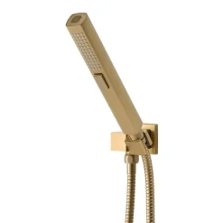 VEVOR Shower Faucet Set, 12 Inch Thermostatic Ceiling Mount Rainfall Shower System with 6 Inch Wall Mount Head and 2 in 1 Handheld Spray, 3-Function Dual Rain Head Brass Valve Trim Kit, Brushed Gold