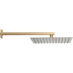 VEVOR Shower Faucet Set, Rainfall Bathroom Shower System with 12-Inch Square Rain Shower Head and Handheld Spray, Wall Mounted Bath Fixtures with Brass Valve and Trim Kit, Brushed Gold