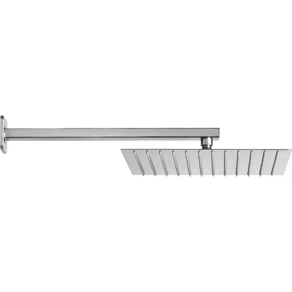 VEVOR Shower Faucet Set, Rainfall Bathroom Shower System with 10-Inch Square Rain Shower Head and Handheld Spray, Ceiling Mount Bath Fixtures with Brass Valve and Trim Kit, Matte Black