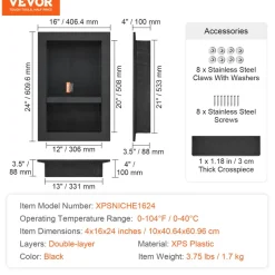 VEVOR Shower Niche Ready for Tile 16