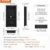 VEVOR Shower Niche Ready for Tile 16" x 32", Double Shelf Organizer, Square Corners Wall-inserted Niche Recessed, Sealed Protection Modern Soap Storage Niche for Shower Bathroom, Black
