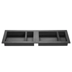VEVOR Shower Niche, 16 x 32 inch + 16 x 32 inch Recessed Wall Niche with Movable Shelf, 4 inch Thick Modern Soap&Shampoo Storage Organizer,Square Corners,Sealed Waterproof,Black for Bathroom Shower
