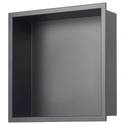 VEVOR Shower Niche, 13 x 13 x 4 inch Recessed Wall Niche, Heavy-duty Stainless Steel Modern Soap & Shampoo Storage Organizer, Sealed Waterproof, Durable & Easy to Install,Black for Bathroom