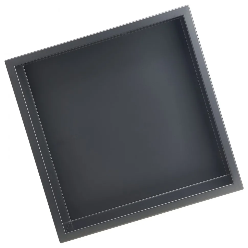 VEVOR Shower Niche, 16 x 20 x 4 inch Recessed Wall Niche with Movable Divider Shelf, Modern Soap & Shampoo Storage Organizer, Square Corners, Sealed Waterproof Design, Black for Bathroom Shower