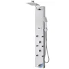 VEVOR Shower Panel Tower System with Rainfall Shower Head, LED, 49 in Brushed Stainless Steel Shower Column, 4-Function Faucet, Wall-Mount Rain Massage System with 6 Body Jets, Handheld, and Tub Spout