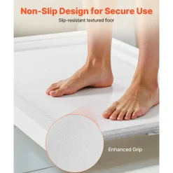 VEVOR Shower Pan, 60″ L x 30″ W Single Threshold Shower Base, Rectangle Acrylic & PVC Showering Base in White, Slip-Resistant Showering Pan Bases with Drain & Cover for Bathroom, Left Drain Location