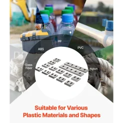 VEVOR Shredder Blades, Alloy Steel Shredder Machine Blade Kit with 12 Rotating and 2 Fixed Blades, High-Hardness SKD-11 Blade, Compatible with Model 400 Plastic Grinder, for ABS, PP, PVC & Nylon