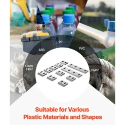 VEVOR Shredder Blades, Alloy Steel Shredder Machine Blade Kit with 9 Rotating and 2 Fixed Blades, High-Hardness SKD-11 Blade, Compatible with Model 300 Plastic Grinder, for ABS, PP, PVC & Nylon