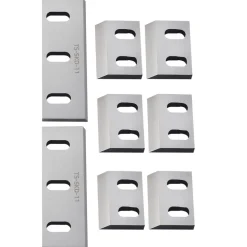 VEVOR Shredder Blades, Alloy Steel Shredder Machine Blade Kit with 6 Rotating and 2 Fixed Blades, High-Hardness SKD-11 Blade, Compatible with Model 250 Plastic Grinder, for ABS, PP, PVC & Nylon