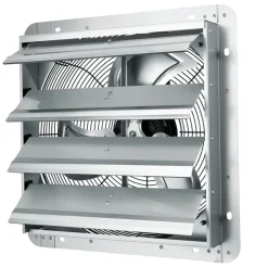VEVOR 16'' Shutter Exhaust Fan, High-speed 2000 CFM, Aluminum Wall Mount Attic Fan with AC-motor, Ventilation and Cooling for Greenhouses, Garages, Sheds, Shops, FCC