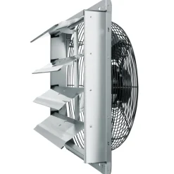 VEVOR 16'' Shutter Exhaust Fan, High-speed 2000 CFM, Aluminum Wall Mount Attic Fan with AC-motor, Ventilation and Cooling for Greenhouses, Garages, Sheds, Shops, FCC