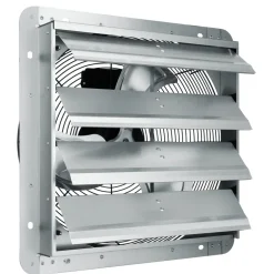 VEVOR 16'' Shutter Exhaust Fan, High-speed 2000 CFM, Aluminum Wall Mount Attic Fan with AC-motor, Ventilation and Cooling for Greenhouses, Garages, Sheds, Shops, FCC