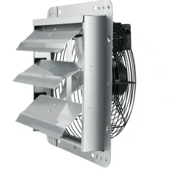 VEVOR 12'' Shutter Exhaust Fan, High-speed 1000 CFM, Aluminum Wall Mount Attic Fan with AC-motor, Ventilation and Cooling for Greenhouses, Garages, Sheds, Shops, FCC
