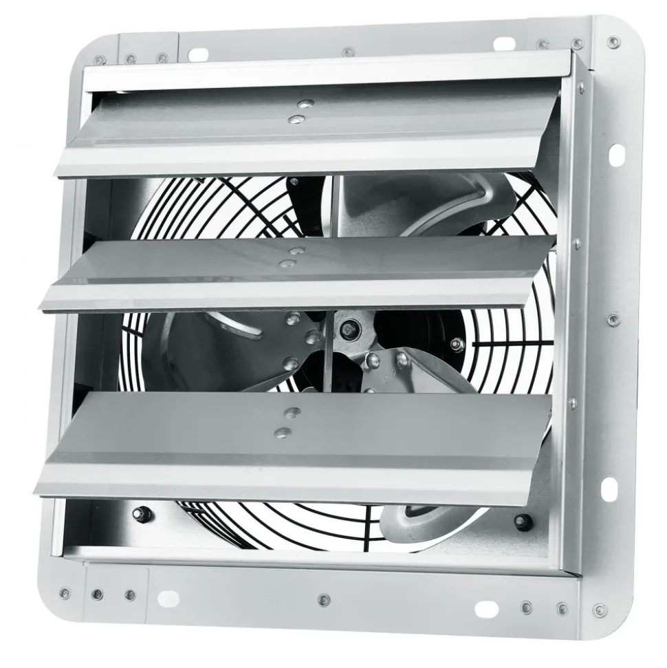 VEVOR 10'' Shutter Exhaust Fan, High-speed 820 CFM, Aluminum Wall Mount Attic Fan with AC-motor, Ventilation and Cooling for Greenhouses, Garages, Sheds, Shops, FCC