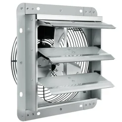 VEVOR 10'' Shutter Exhaust Fan, High-speed 820 CFM, Aluminum Wall Mount Attic Fan with AC-motor, Ventilation and Cooling for Greenhouses, Garages, Sheds, Shops, FCC