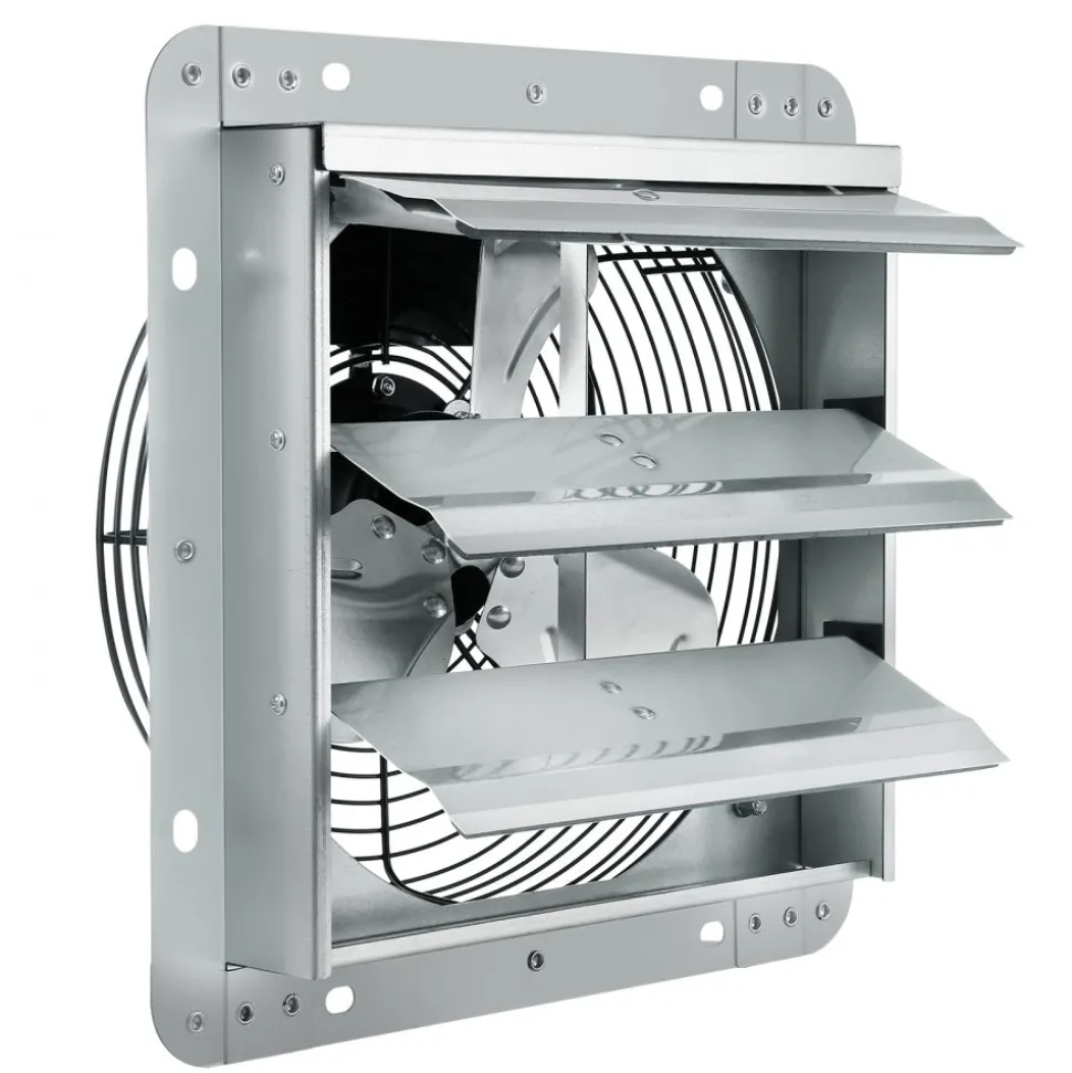 VEVOR 10'' Shutter Exhaust Fan, High-speed 820 CFM, Aluminum Wall Mount Attic Fan with AC-motor, Ventilation and Cooling for Greenhouses, Garages, Sheds, Shops, FCC