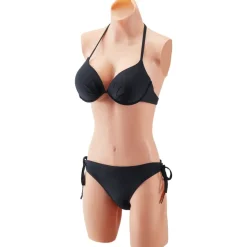 VEVOR Silicone Bodysuit, D-Cup Silicone Breastplate for Crossdressers, Realistic Silk Cotton-Filled Fake Boobs Breast Forms for Transgender Cosplay Drag Queen, Nude