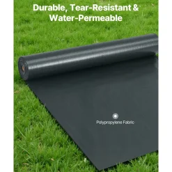 VEVOR Silt Fence Fabric Roll, 3 x 500 ft Erosion Control Fencing, Industrial Grade Tough Polypropylene Fabrics for Sediment Retention, Temporary Fabric for Construction Job Sites