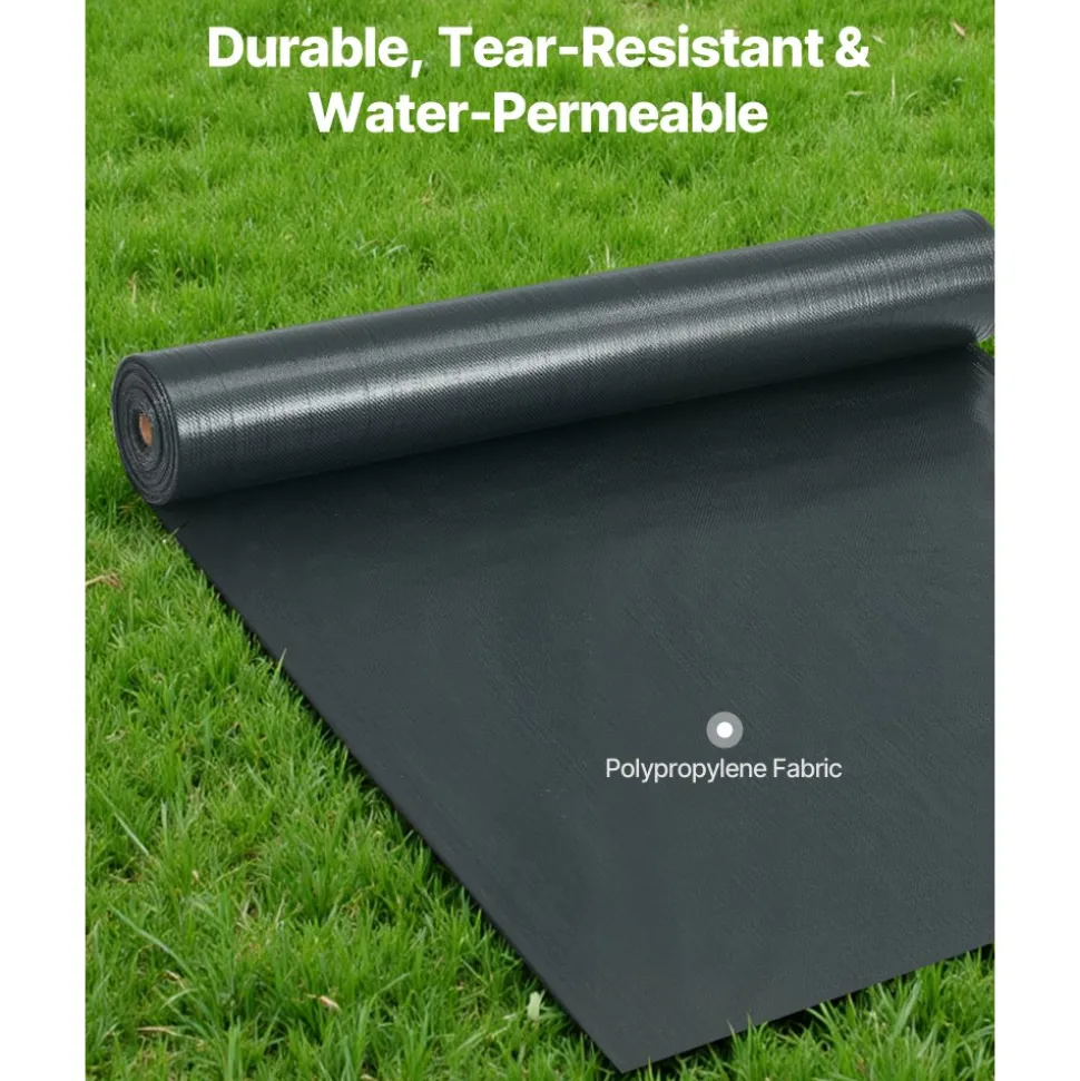 VEVOR Silt Fence Fabric Roll, 3 x 500 ft Erosion Control Fencing, Industrial Grade Tough Polypropylene Fabrics for Sediment Retention, Temporary Fabric for Construction Job Sites