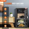 VEVOR Single Door 4.0 cu.ft Safe Box with Key Lock & Password, Safe Lock Box with Fireproof Bag, Key Rack, LED Light, 2 Shelves, and 1 Cabinet for Money, Documents, Jewelry, and Valuables, Black
