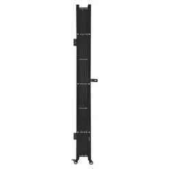 VEVOR Single Folding Security Gate, Lockable Scissor Gate with 360° Swivel Casters, Outdoor Barricade Steel Retractable Gates, for Entry Security, Garage, Warehouse & Pool, 94.49 x 86.81 in (W x H)