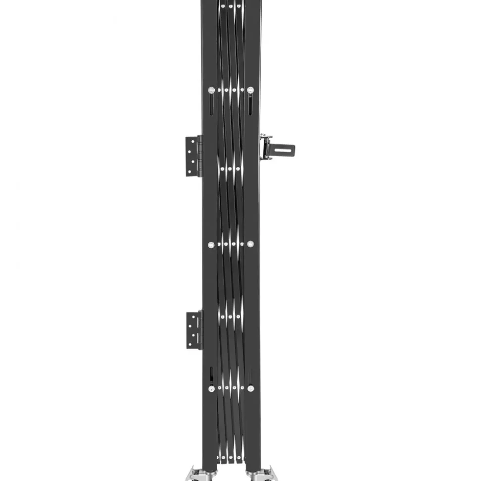 VEVOR Single Folding Security Gate, 48" H x 66" W Folding Door Gate, Steel Accordion Security Gate, Flexible Expanding Security Gate, 360° Rolling Barricade Gate, Scissor Gate or Door with Padlock