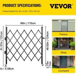 VEVOR Single Folding Security Gate, 48