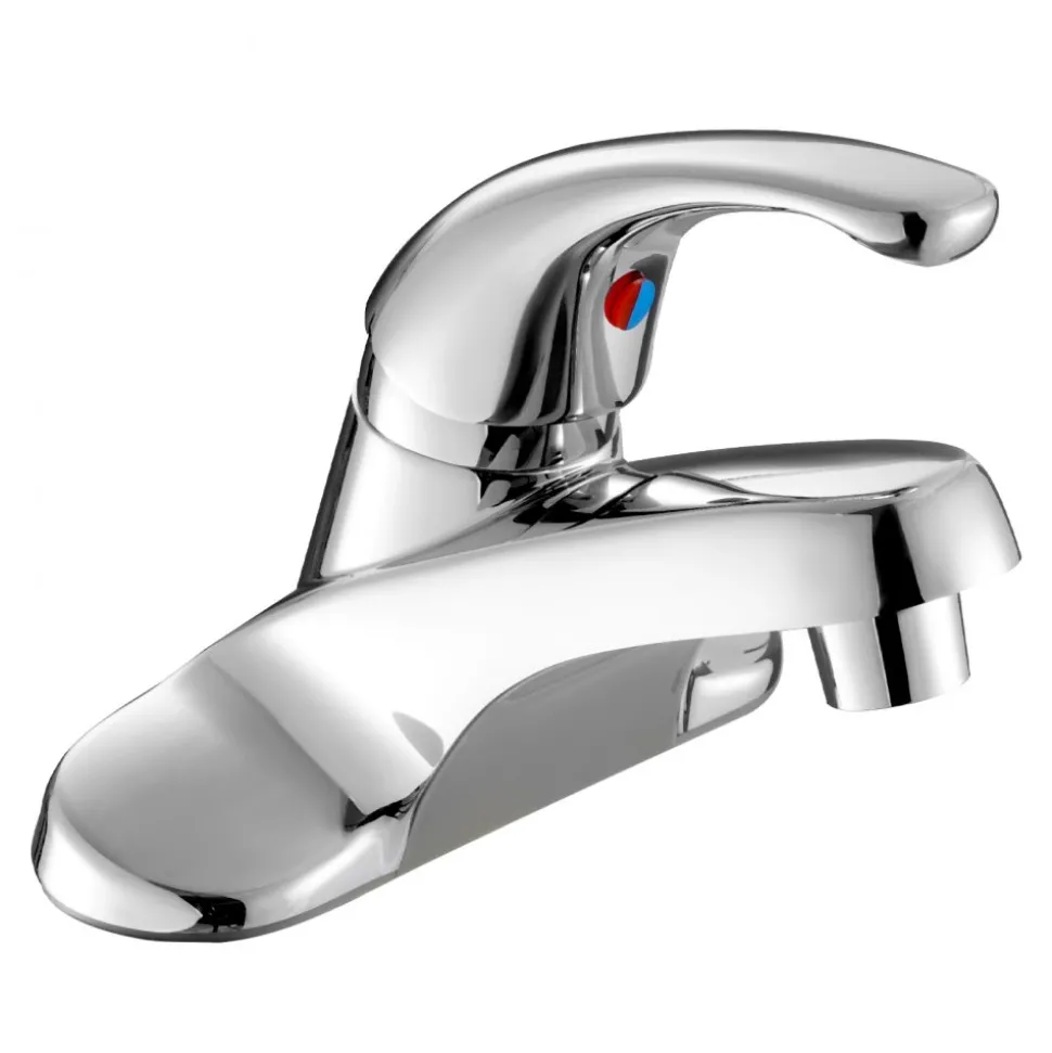 VEVOR Single Handle Sink Faucet, Chrome-Plated Silver Single Handle Bathroom Faucet, Kitchen Water Faucets with Overflow 1 or 3 Hole, Suitable for Bathroom, RV, Bar Sink, Public Restroom, Press-Type