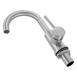 VEVOR Single Handle Sink Faucet, Kitchen Faucet Brushed Nickel Single Handle, Kitchen Water Faucets with Anti-Splash Aerator, Suitable for Bathroom, RV, Bar Sink, Public Restroom, High Arc Spout