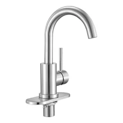 VEVOR Single Handle Sink Faucet, Kitchen Faucet Brushed Nickel Single Handle, Kitchen Water Faucets with Anti-Splash Aerator, Suitable for Bathroom, RV, Bar Sink, Public Restroom, High Arc Spout