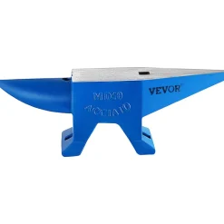VEVOR Single Horn Anvil Cast Steel Anvil Blacksmith for Sale Forge Steel Tools with Round and Square Hole and Equipment Anvil Rugged Blacksmith Jewelers Durable and Robust Metal Working Tool 105Lbs