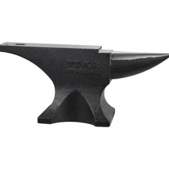VEVOR Single Horn Anvil, 110lbs Cast Steel Anvil, High Hardness Rugged Round Horn Anvil for Blacksmiths, with Large Countertop and Stable Base, Metal Working Tool for Metal Bending, Shaping, Twisting