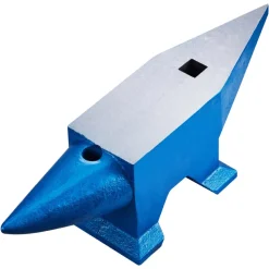 VEVOR Single Horn Anvil 132Lbs Cast Steel Anvil Blacksmith for Sale Forge Steel Tools with Round and Square Hole and Equipment Anvil Rugged Blacksmith Jewelers Durable and Robust Metal Working Tool