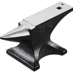 VEVOR Single Horn Anvil, 25lbs Cast Steel Anvil, High Hardness Rugged Round Horn Anvil for Blacksmiths, with Stable Base, Metal Working Tool for Metal Bending, Shaping, Twisting, Craft Projects