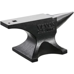 VEVOR Single Horn Anvil, 25lbs Cast Steel Anvil, High Hardness Rugged Round Horn Anvil for Blacksmiths, with Stable Base, Metal Working Tool for Metal Bending, Shaping, Twisting, Craft Projects