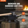 VEVOR Single Horn Anvil, 22Lbs Cast Steel Anvil, High Hardness Rugged Round Horn Anvil Blacksmith, Large Countertop and Stable Base, with Round and Square Hole, Metalsmith Tool for Bending and Shaping