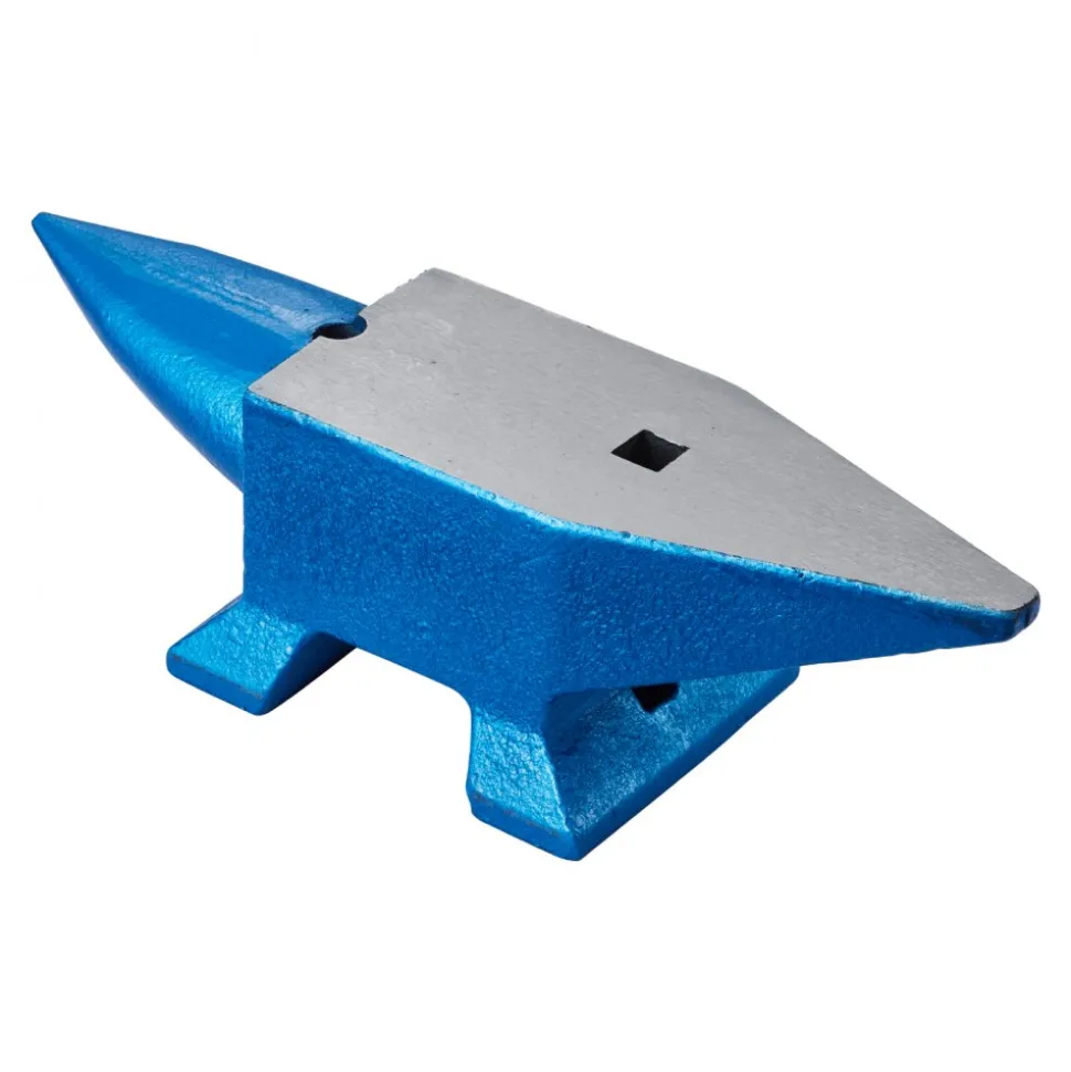 VEVOR Single Horn Anvil 22Lbs Steel Anvil Blacksmith for Sale Forge Steel Tools with Round and Square Hole and Equipment Anvil Rugged Blacksmith Jewelers Durable and Robust Metalsmith Tool