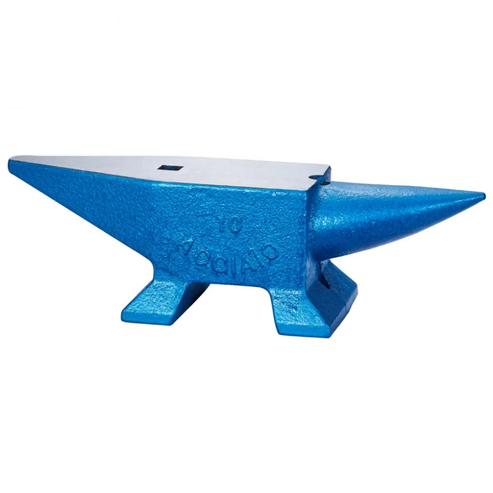 VEVOR Single Horn Anvil 22Lbs Steel Anvil Blacksmith for Sale Forge Steel Tools with Round and Square Hole and Equipment Anvil Rugged Blacksmith Jewelers Durable and Robust Metalsmith Tool