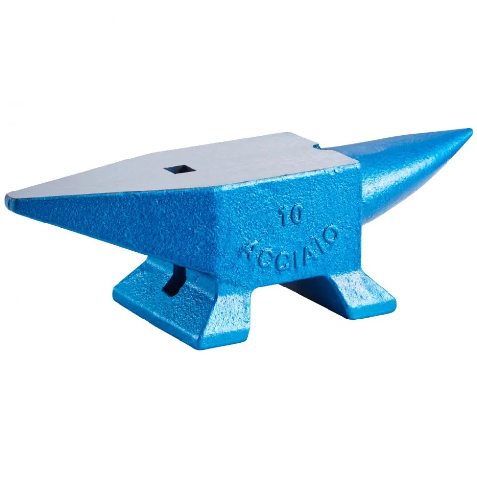 VEVOR Single Horn Anvil 22Lbs Steel Anvil Blacksmith for Sale Forge Steel Tools with Round and Square Hole and Equipment Anvil Rugged Blacksmith Jewelers Durable and Robust Metalsmith Tool
